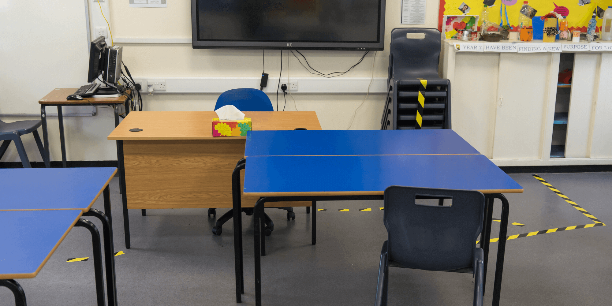 temporary classroom used as social distancing solution