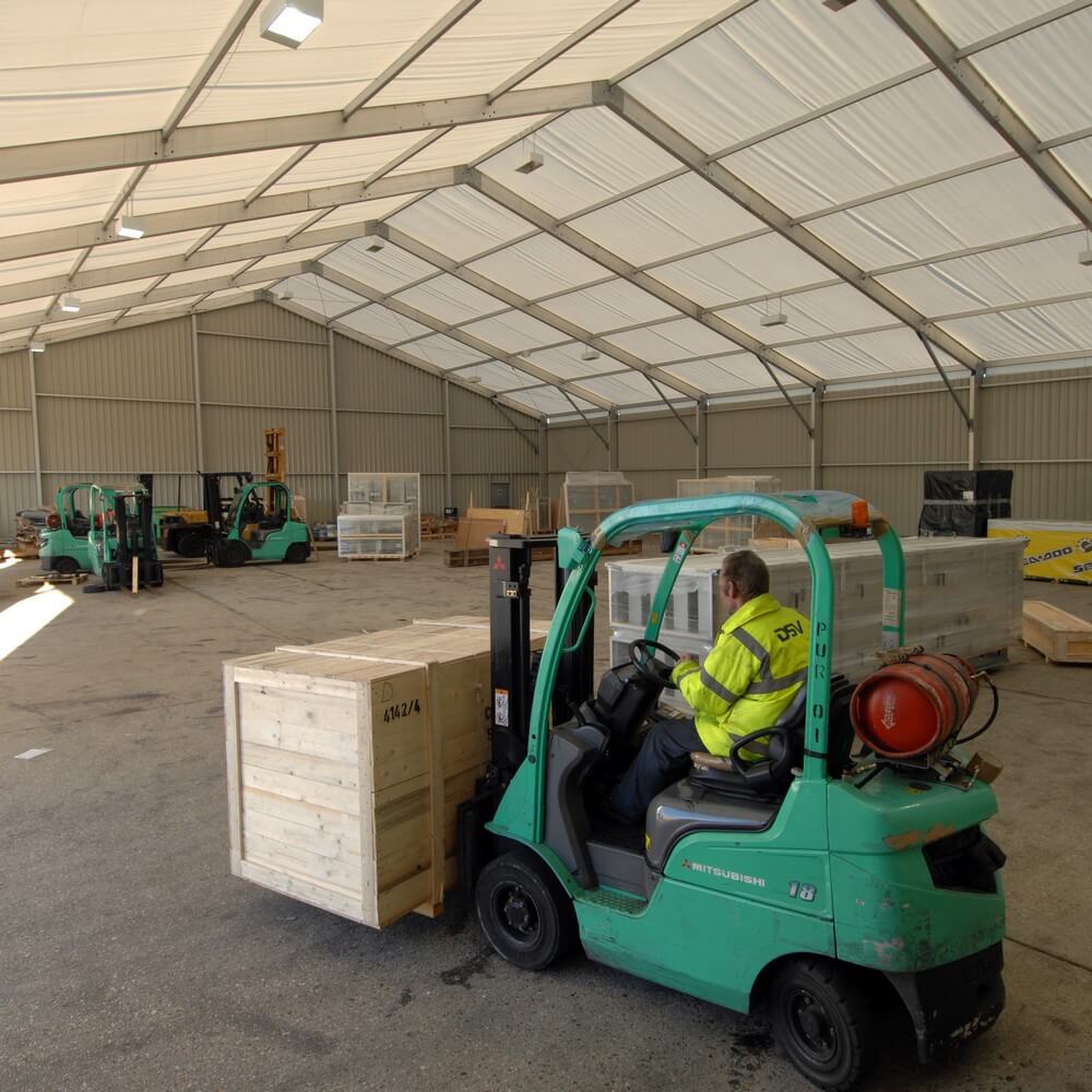 Interior Of DSV Warehouse In Purfleet