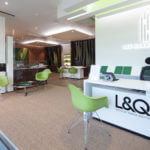 sales and reception area of bespoke marketing suite