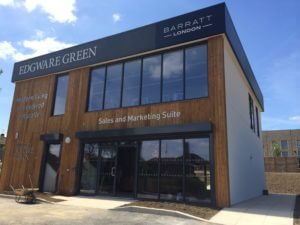 Edgware Green Marketing Suite Timber Front