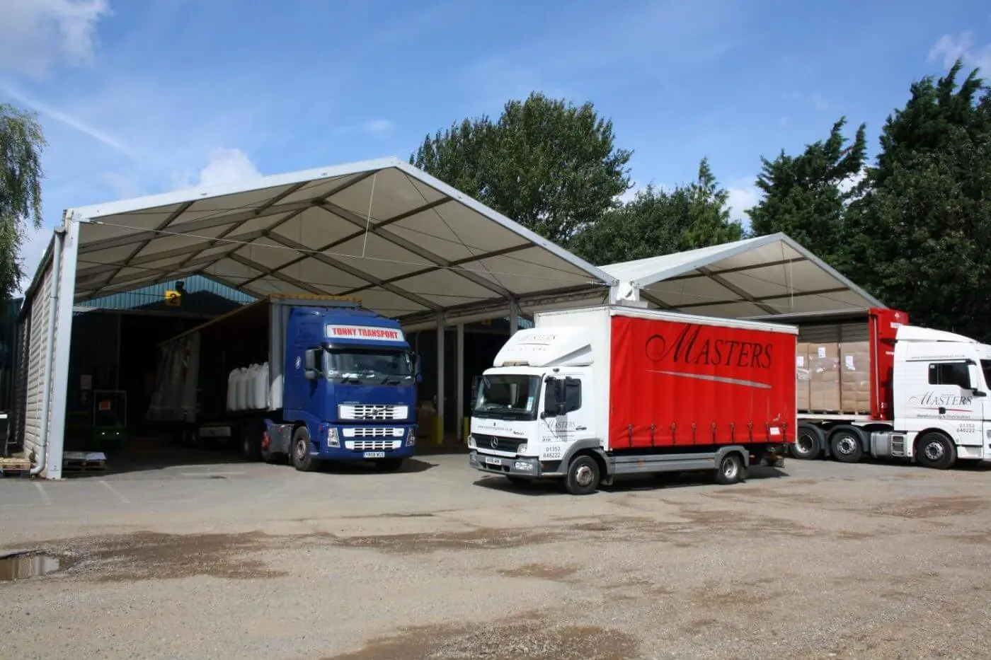 Temporary Building Truck Storage